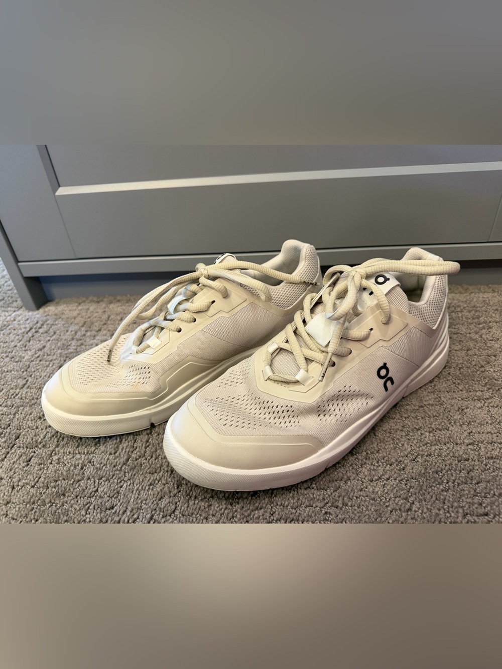 On Cloud Women's Athletic Sneakers in Beige/Cream - Picture 3 of 5